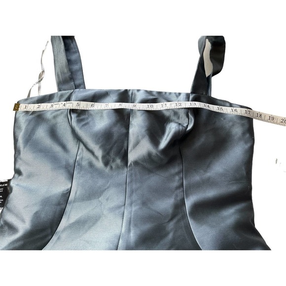 Kay Unger Tatiana Flared Sleeveless Satin Gown Nile Blue- Size 8- NWT- MSRP $348 - Picture 10 of 16